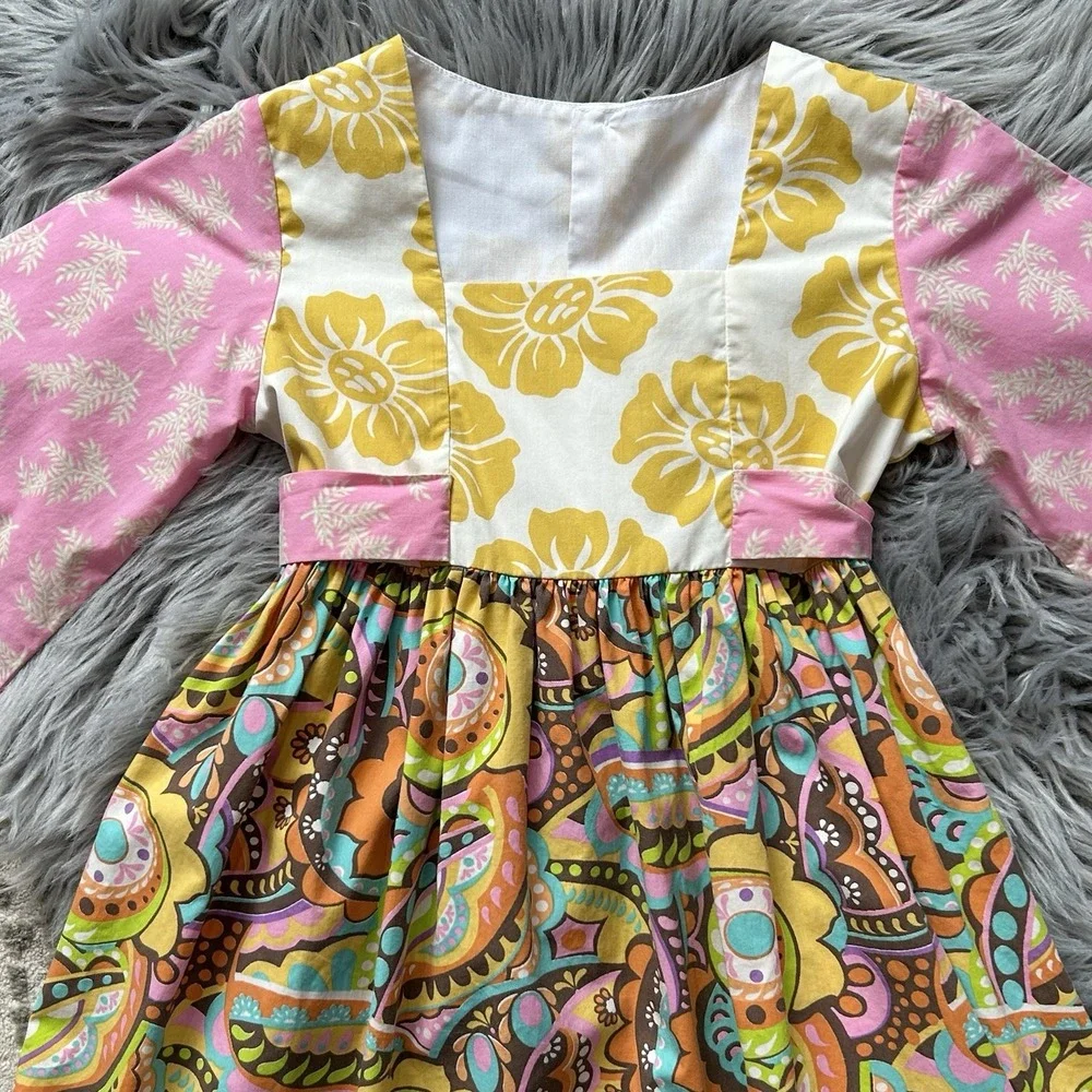 Eleanor Rose Girls Colorful Paisley Jennifer Dress Size 5-6